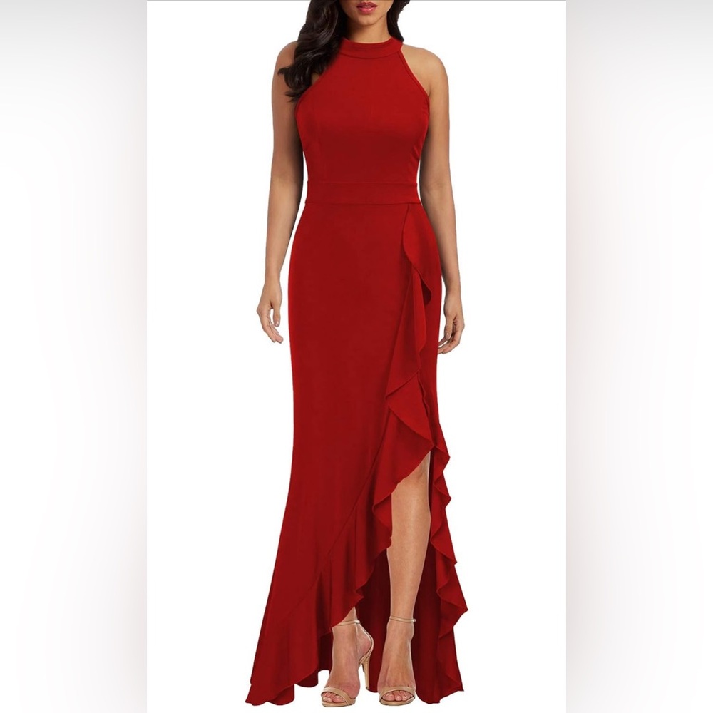 Red formal dress